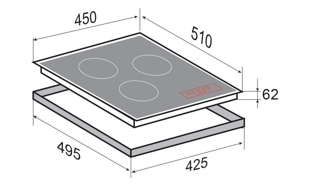 Схема встраивания с размерами