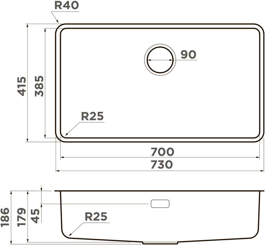 Схема с размерами