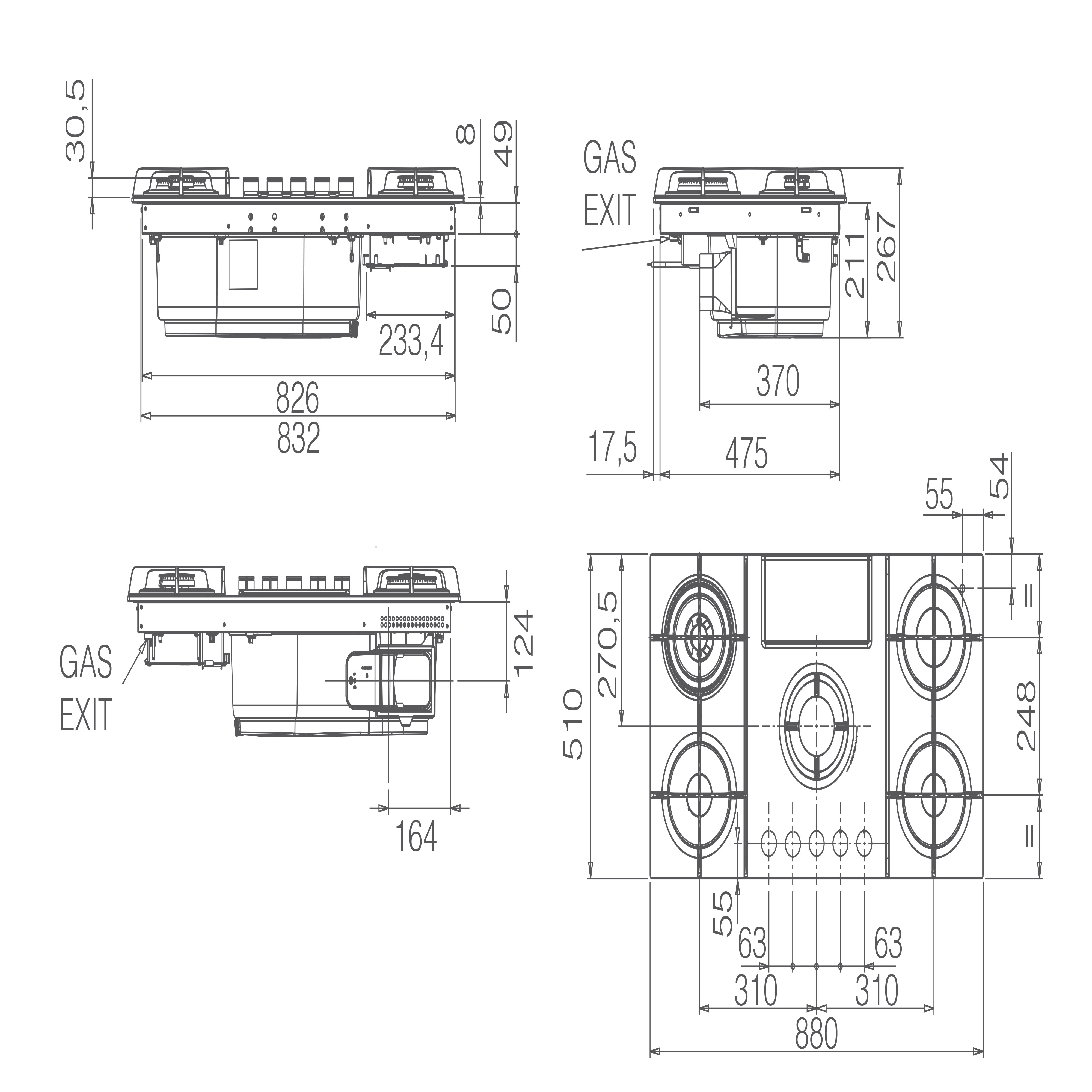 Схема с размерами