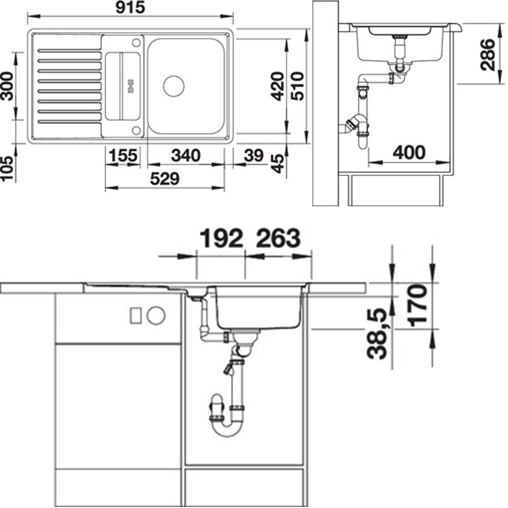 Схема с размерами