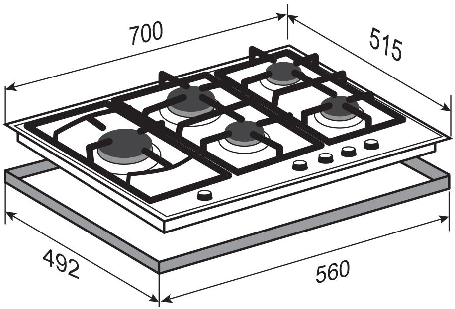 Схема встраивания с размерами