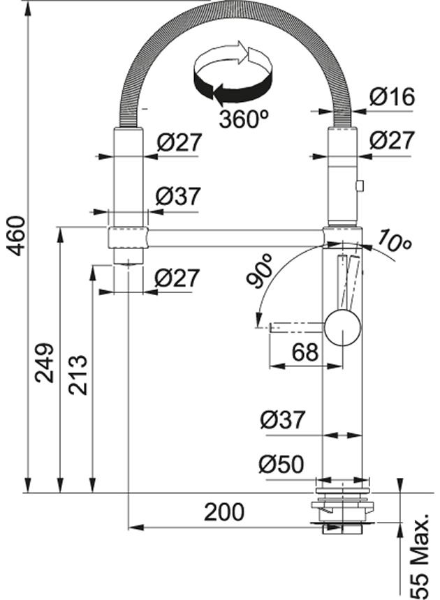 Схема с размерами