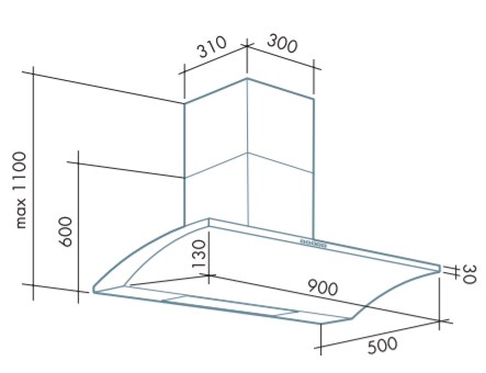 Схема с размерами