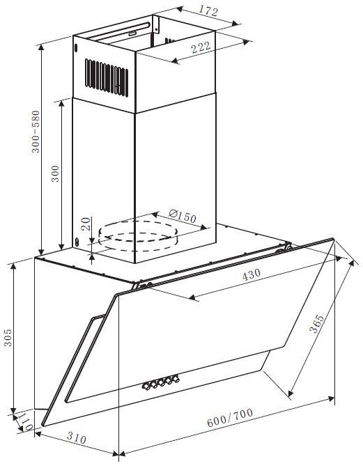 Схема с размерами