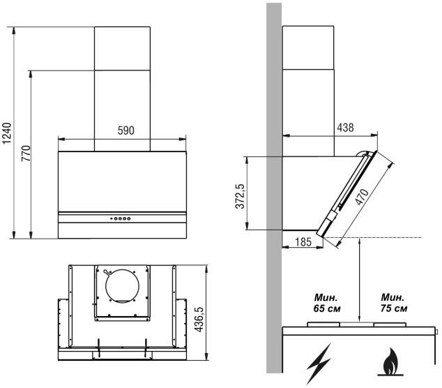Схема с размерами