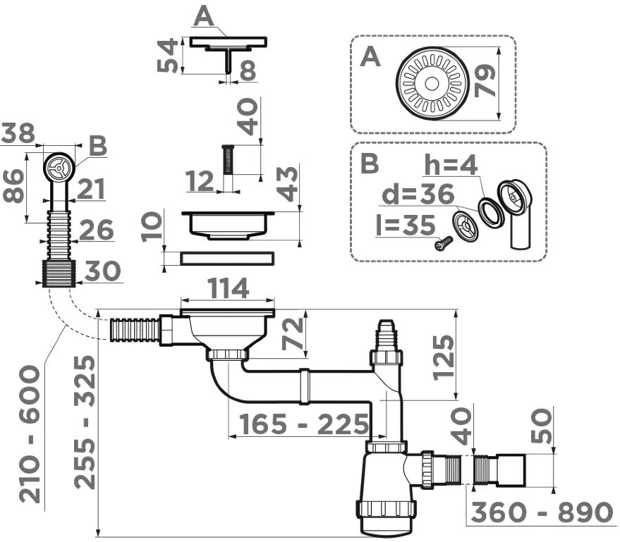 Схема с размерами