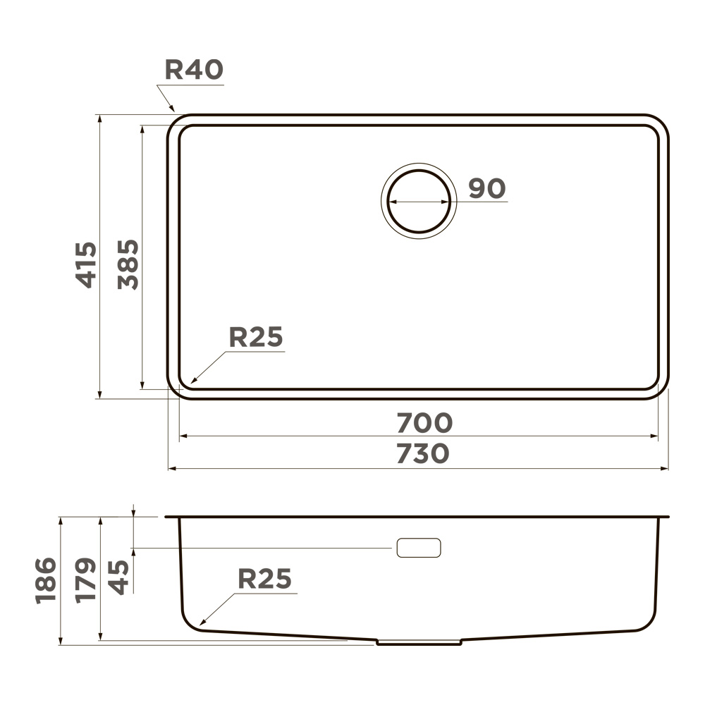 Схема с размерами