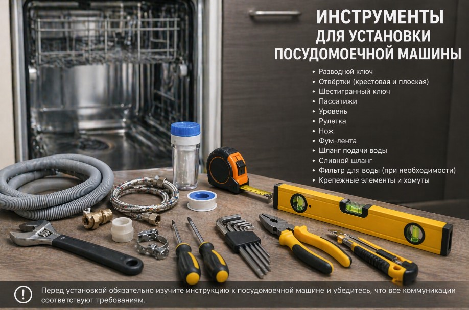 Установка посудомоечной машины Установка посудомоечной машины