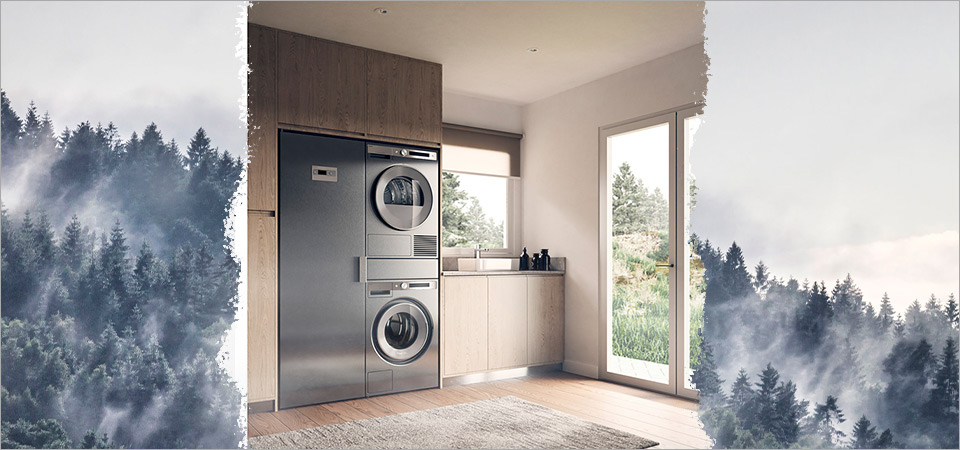 Как установить сушильную машину Asko в колонну 