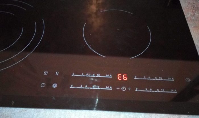 Ошибки индукционной варочной панели Ошибки индукционной варочной панели