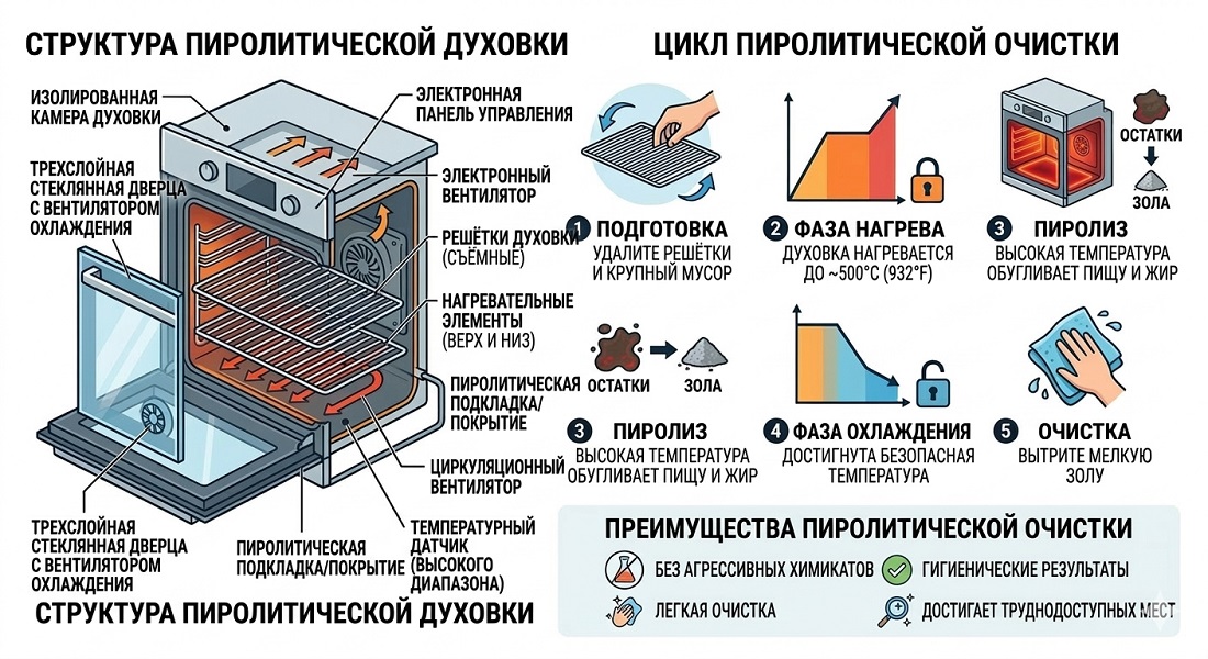 Схема пиролитической очистки Схема пиролитической очистки