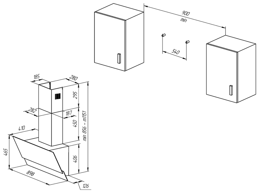 Как установить вытяжку Graude