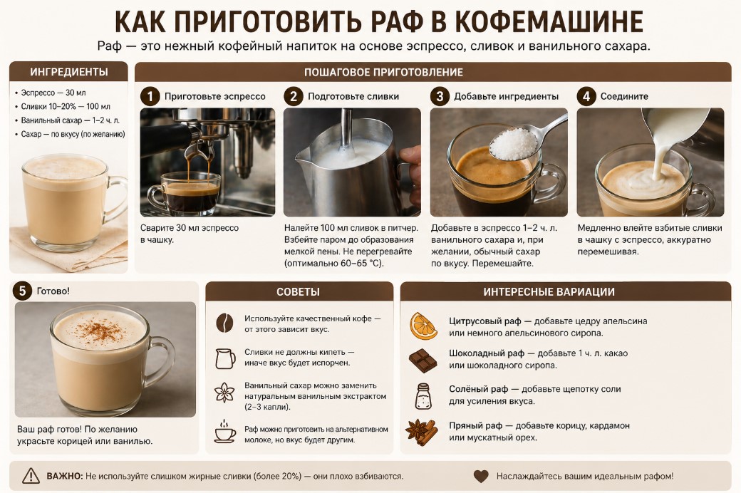 Как приготовить раф в кофемашине Как приготовить раф в кофемашине