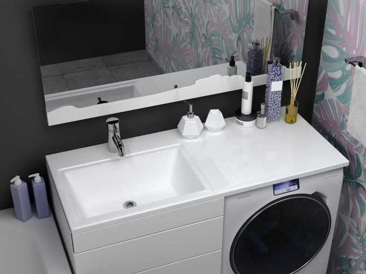 Встроенная стиральная машина под раковиной Встроенная стиральная машина под раковиной