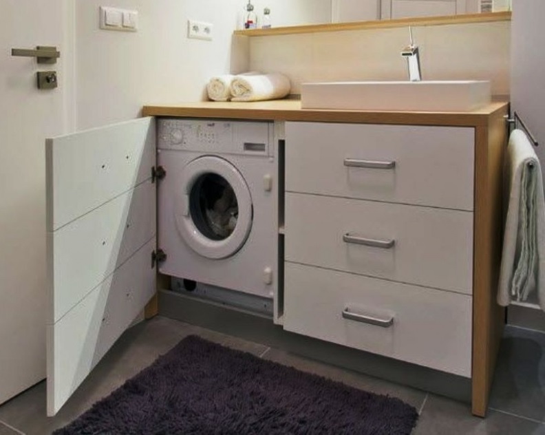 Стиральная машина в интерьере Стиральная машина в интерьере