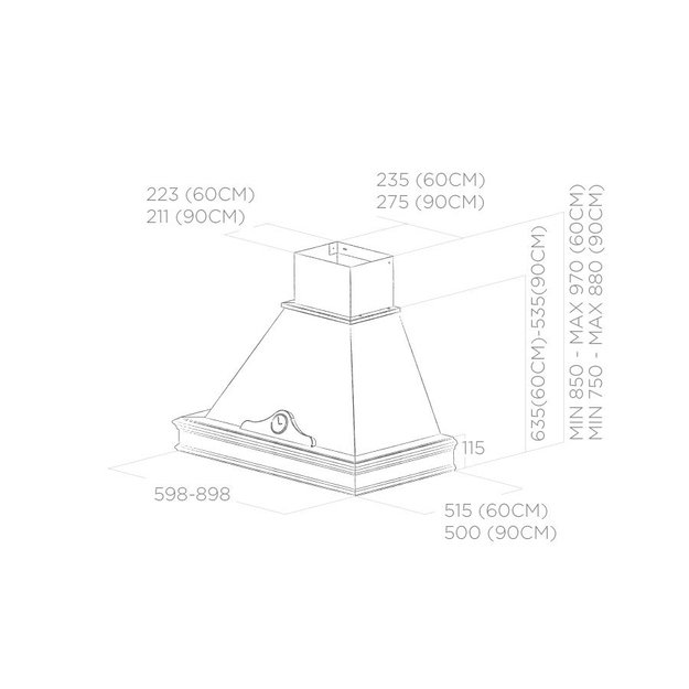 Вытяжка ELICA ORETTA WH/A/60 FRASSINO (preview 4)