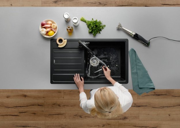 Смеситель Blanco MIDA-S 521455 Silgranit антрацит (preview 3)