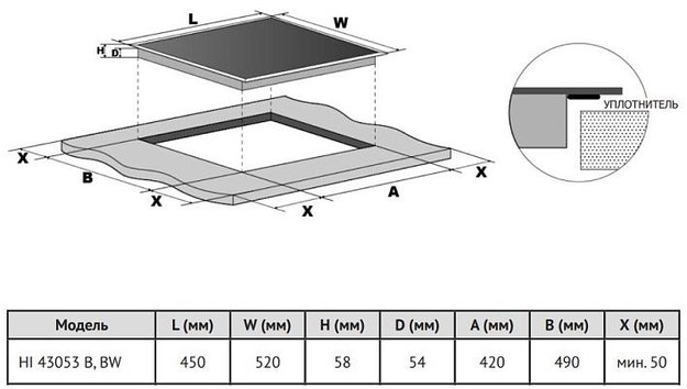 Индукционная варочная панель Korting HI 43053 B (preview 4)
