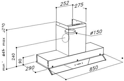 Встраиваемая вытяжка Fulgor Milano FBGHD 850 TC X (preview 9)