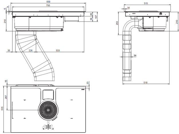 Варочная панель с вытяжкой Elica NIKOLATESLA BL/F/83 (preview 5)