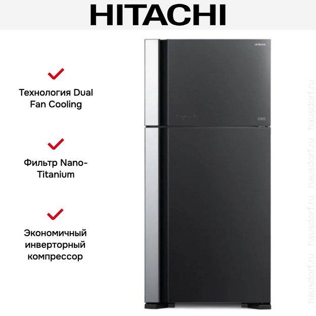 Холодильник Hitachi R-VG 660 PUC7-1 GGR (preview 5)