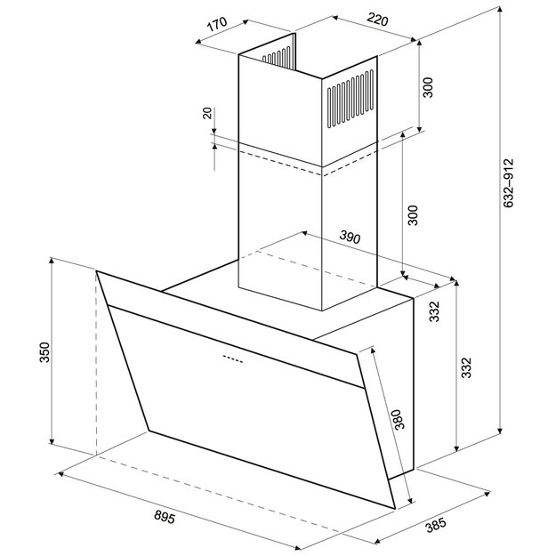 Вытяжка Krona KRISTEN A 900 black S (preview 17)