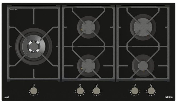 Газовая стеклянная варочная панель Korting HGG 9987 CTN FLC (preview 1)