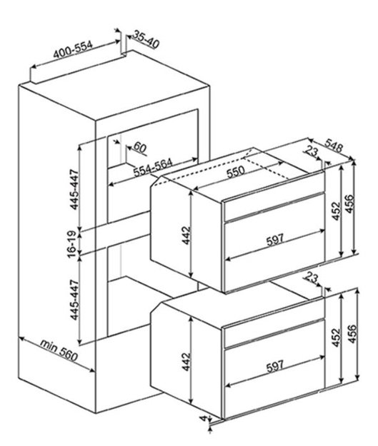Духовой шкаф комбинированный с микроволновой печью Smeg SF4604PMCNX (preview 5)