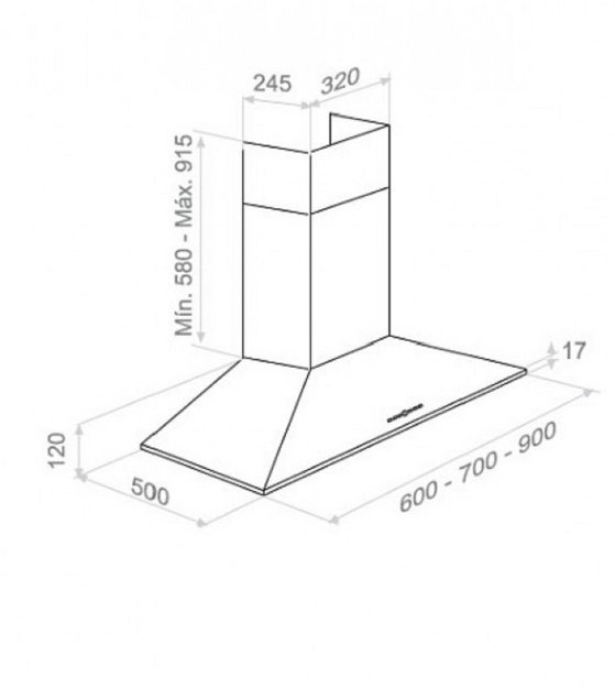 Вытяжка Pando P-227/70 IX 850 S.E.C. 230/50 (preview 3)