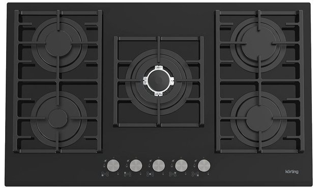 Газовая стеклянная варочная панель Korting HGG 9835 CTN (preview 1)