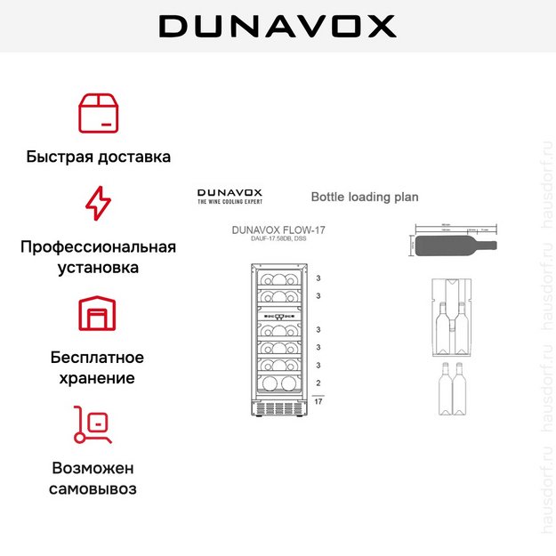 Встраиваемый винный шкаф Dunavox DAUF-17.58DC (preview 6)