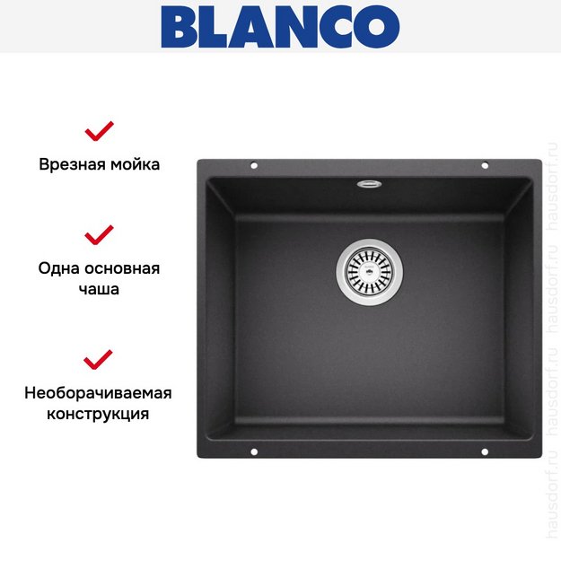 Мойка Blanco ROTAN 500-U SILGRANIT антрацит 523075 (preview 5)