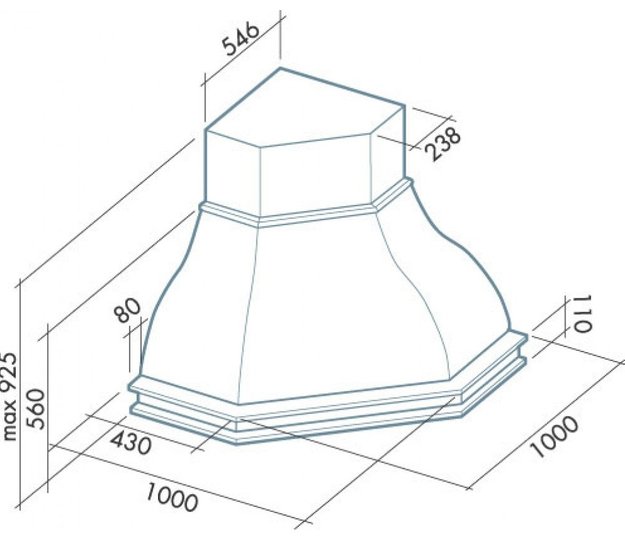 Вытяжка Falmec Iris Malizia ANG (600) S вишня (preview 3)