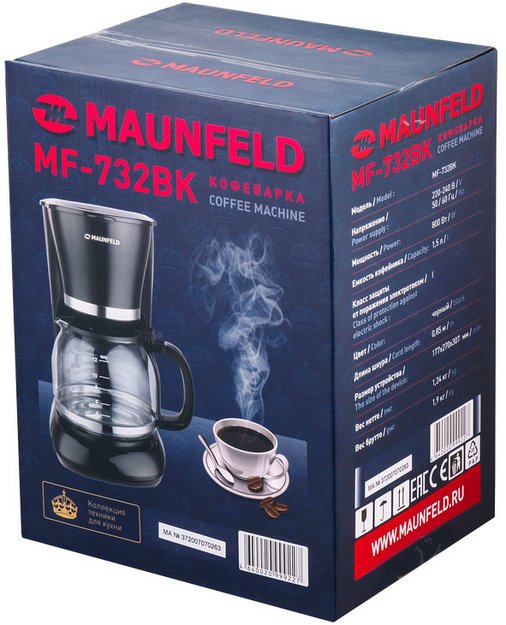 Кофеварка Maunfeld MF-732BK (preview 9)