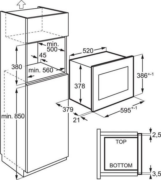 Встраиваемая микроволновая печь AEG OS5GM251EB (preview 5)