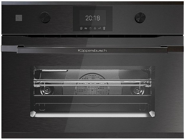 Компактный духовой шкаф с микроволнами Kuppersbusch CBM 6350.0 GPH 2 Black Chrome (preview 1)