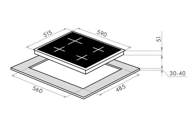 Газовая варочная панель MAUNFELD EGHE.64.43CW/G (preview 20)