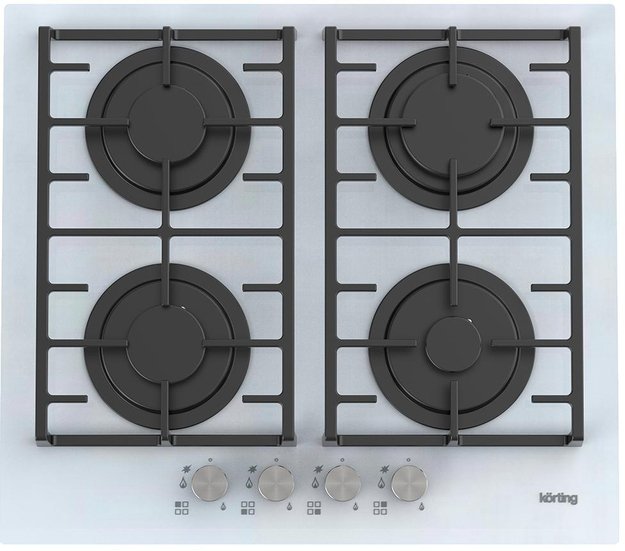 Газовая стеклянная варочная панель Korting HGG 6805 CW (preview 1)