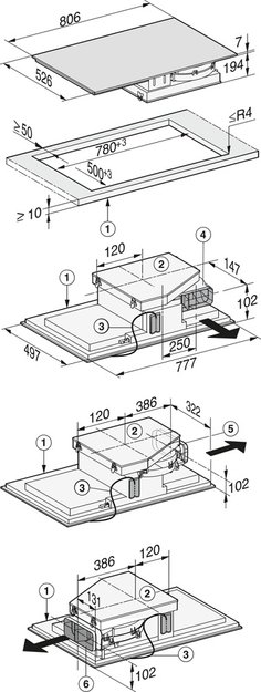 Варочная панель с встроенной вытяжкой Miele KMDA 7476 FR (preview 3)