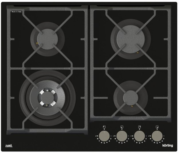 Газовая стеклянная варочная панель Korting HGG 6987 CTN FLC (preview 1)