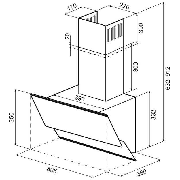 Вытяжка Krona IRMA A 900 black S (preview 16)
