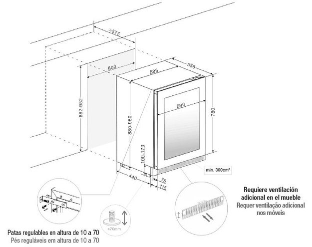 Встраиваемый винный шкаф Pando PVMBP 60-45HD PAL (preview 3)