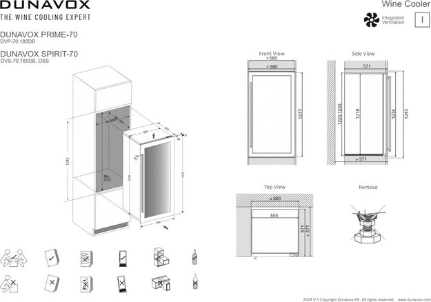 Встраиваемый винный шкаф Dunavox DVS-70.185DC (preview 10)