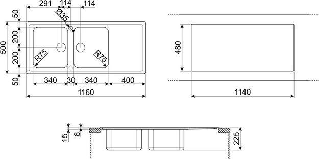 Мойка Smeg LLR116-2 (preview 3)