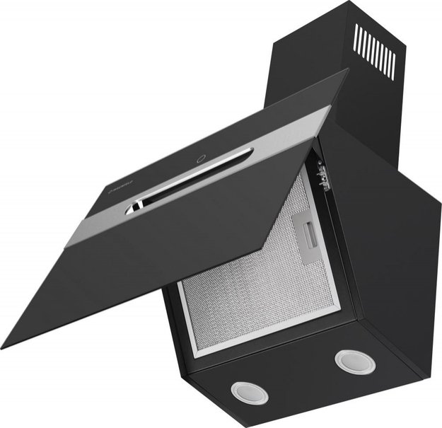 Кухонная вытяжка MAUNFELD Moon 60 черный\вставка сатин (preview 3)