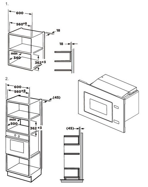 Встраиваемая микроволновая печь Midea MI92200GB (preview 8)