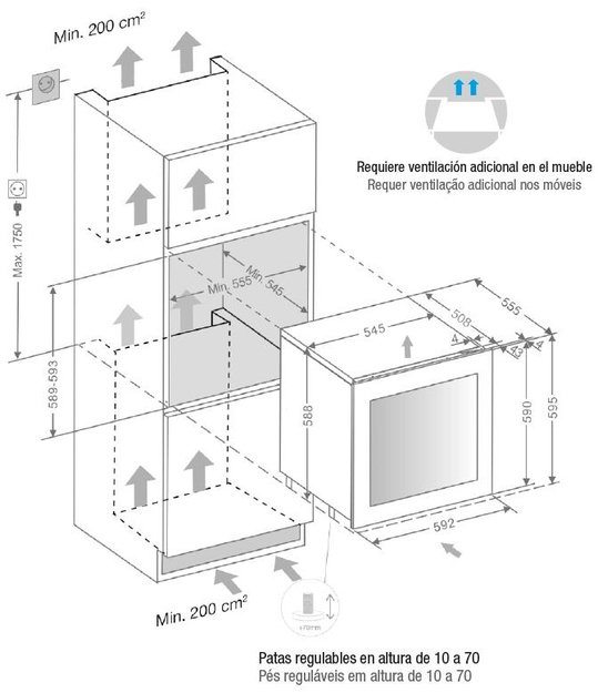 Встраиваемый винный шкаф Pando PVMAP 60-25 PAL (preview 3)