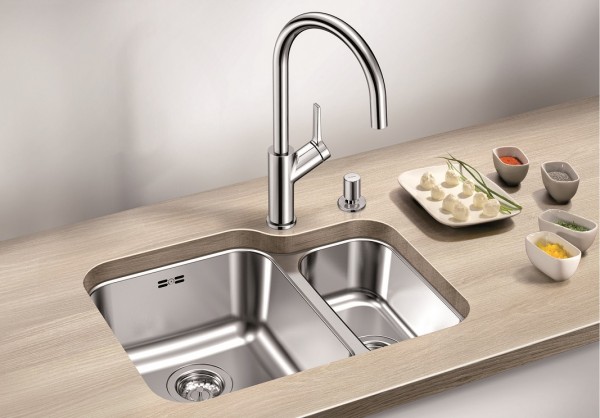 Мойка Blanco SUPRA 340/180-U клапан-автомат, чаша справа полированная нержавеющая сталь (preview 2)