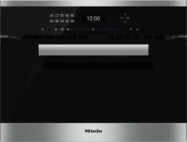 Компактный духовой шкаф с СВЧ Miele H6401BM CLST сталь (preview 1)