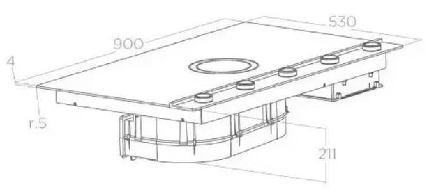 Варочная панель с вытяжкой Elica NIKOLATESLA UNPLUGGED BLIX/F/90 (preview 4)